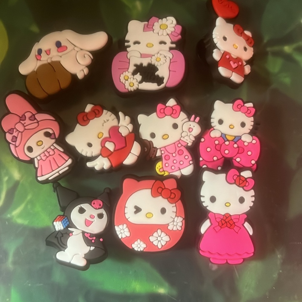 10 Hello Kitty Croc Charms Jibbit Shoe Charm